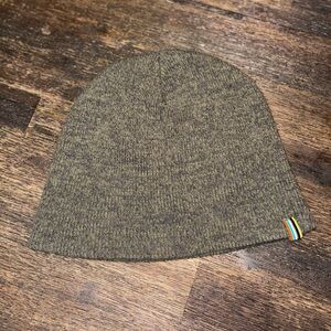 Smartwool Cozy Cabin Beanie Hat Green Merino Wool Ribbed OS Winter Warm Unisex